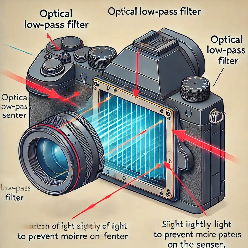 How an optical low-pass filter works