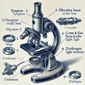 What are the parts of a microscope？ (1)